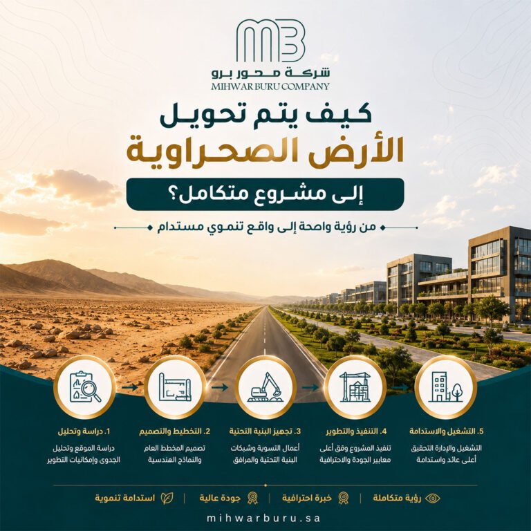 كيف يتم تحويل أرض صحراوية إلى مشروع متكامل؟